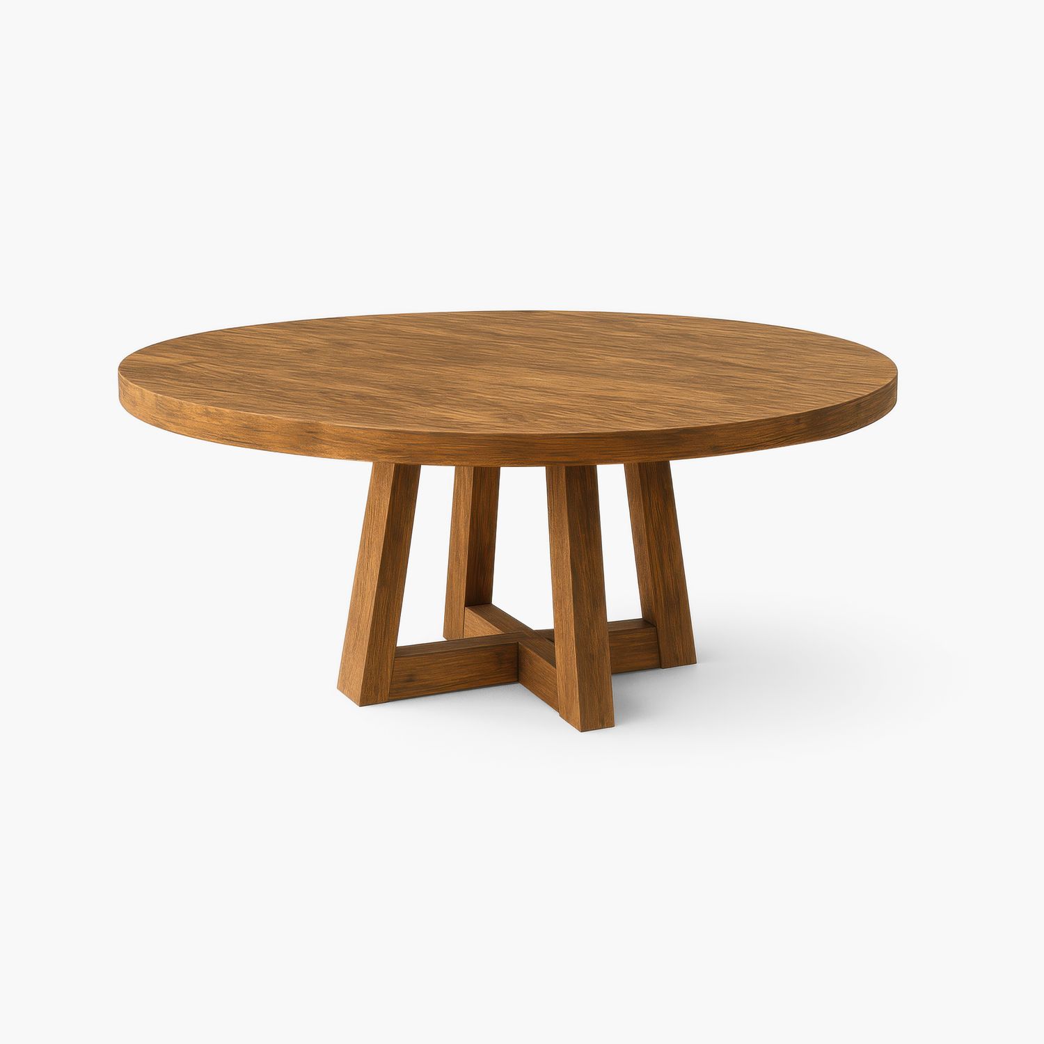 4 FOOT TEAK ROUND DINING TABLE