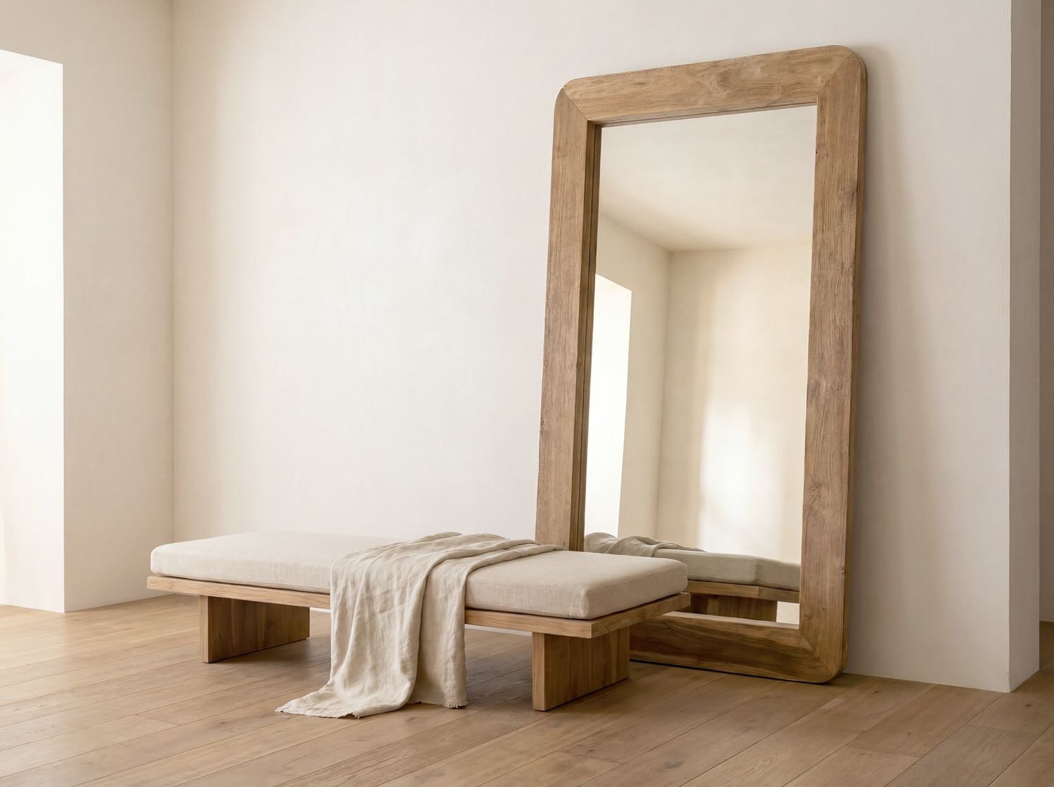 HANALEI TEAK MIRROR, Size: 6ft X 4ft