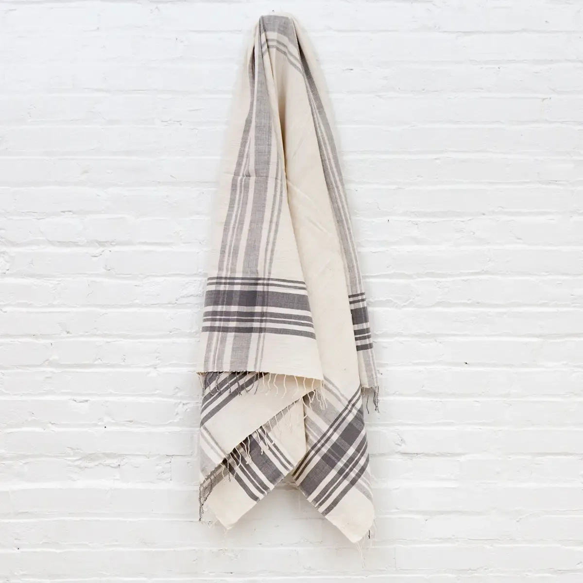 CABIN HATCH COTTON THROW BLANKET - GREY