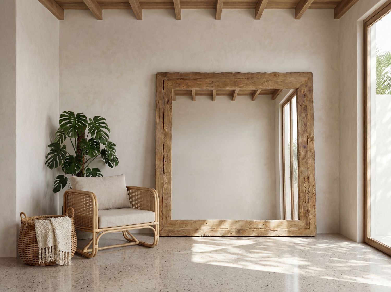 ASTER TEAK MIRROR, Size: 6.5ft x 6.5ft