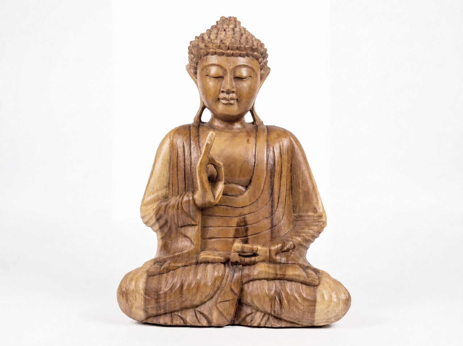 CARVED BUDDHA 16", Size: 19