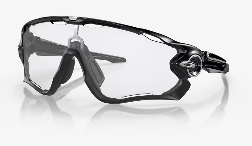 Oakley Jawbreaker Polished Black w Clear to Black Iridium Photochromic