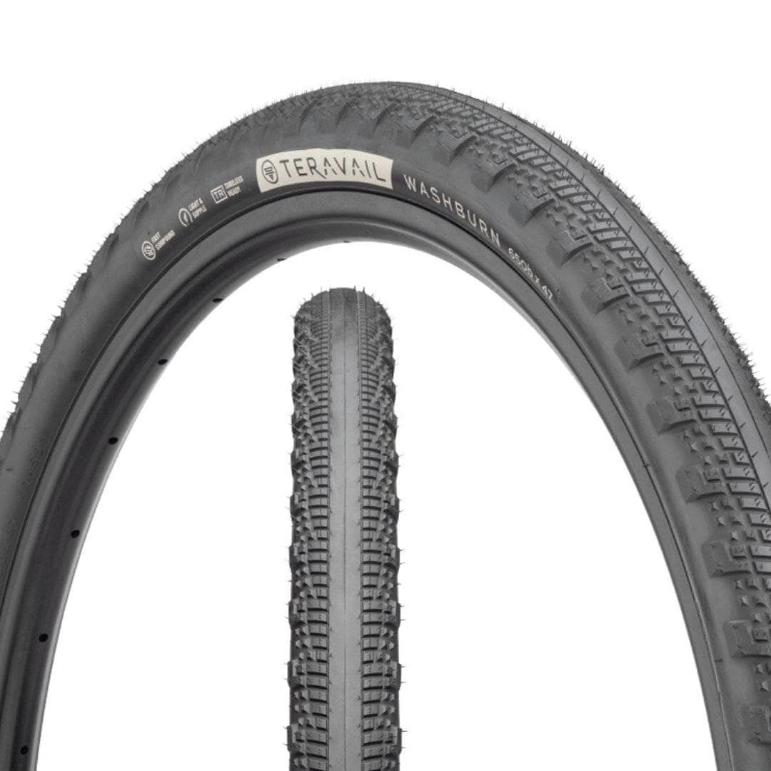 Teravail Washburn Tire - 700 x 38, Tubeless, Folding, Black, Light and Supple