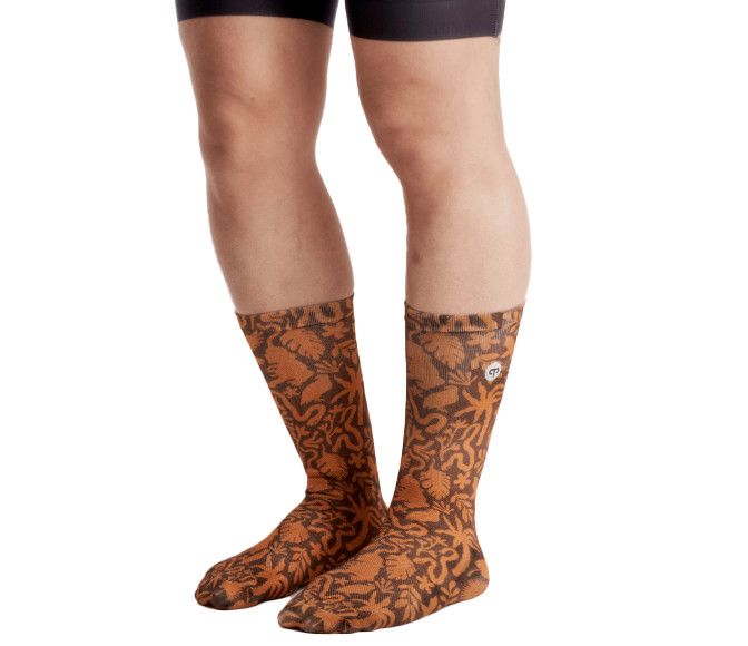 Peppermint Signature Print Socks, Size: S/M, Color: Wild Espresso