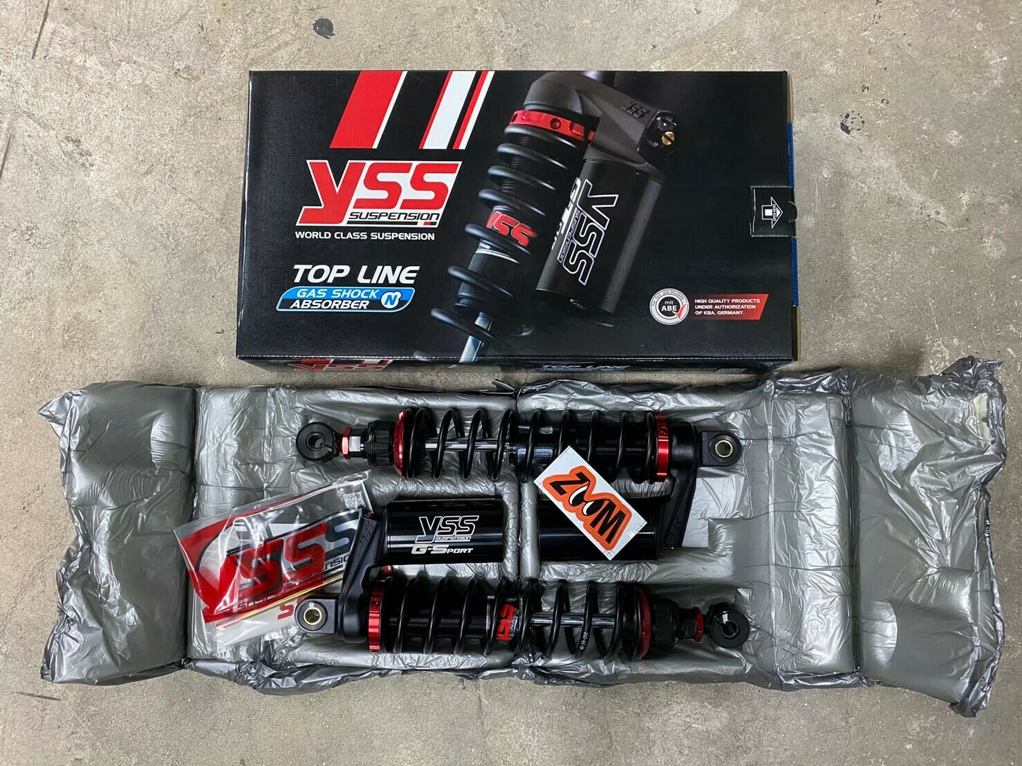 YSS Gas Shock Absorber Suspension Adjustable Black-Series for Honda Monkey 125 2018-2025 For 60-90 kg. RG302-335TRL-16-888A