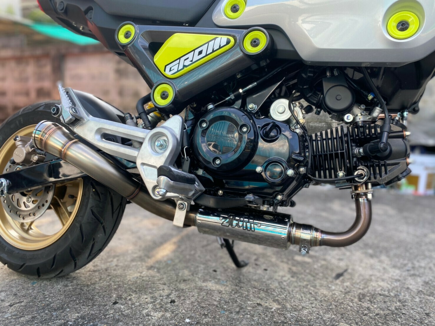 ZoOM Exhaust Honda New GROM 125 2022 2023 Gen3 Full System The Brute Low Mount stock engine Only