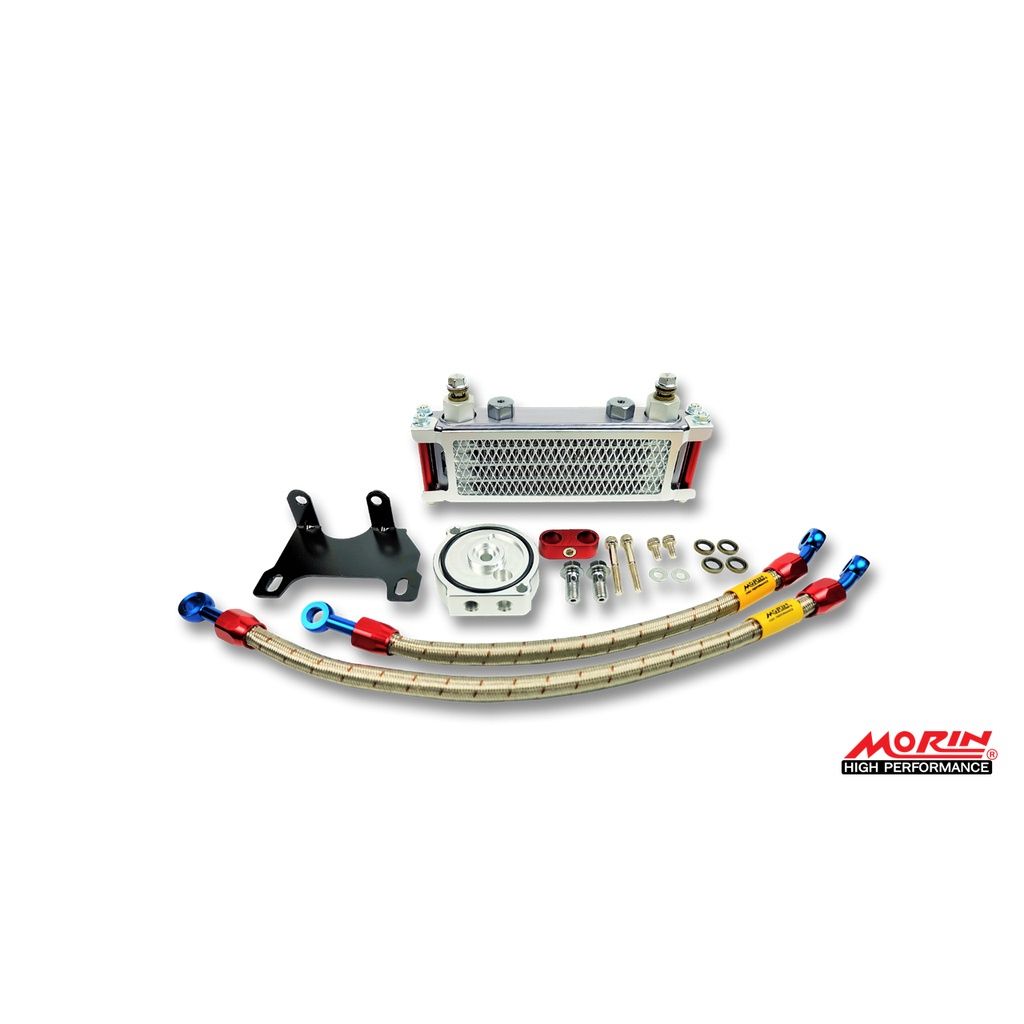 Custom Morin Racing Complete Oil Cooler Kit Kawasaki Z125 Pro 2018-2025