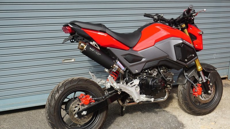 ZoOM Exhaust Honda Grom 125 MSX 125 SF 2017-2020 Full System High Mount ALBK Black 2SLZ