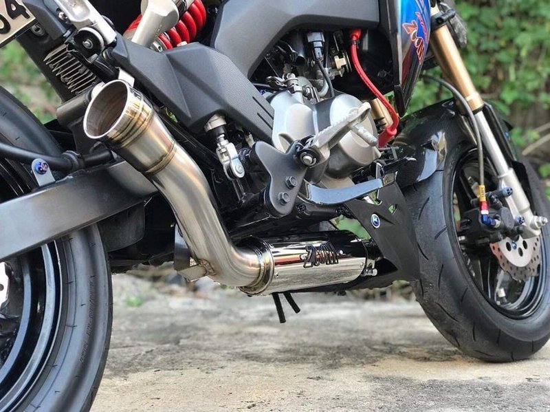 ZoOM Exhaust Brute Kawasaki Z125 Pro 2017-2025 Full System Low Mount