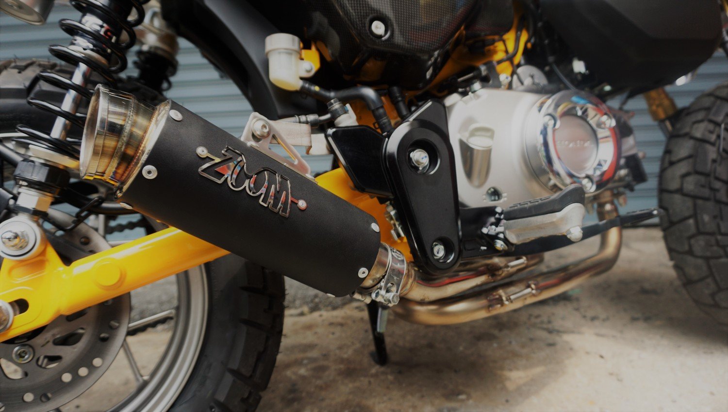 ZoOM LOOP Exhaust Honda monkey 125 Full System Low Mount 2018 - 2026 Black 2SLZ