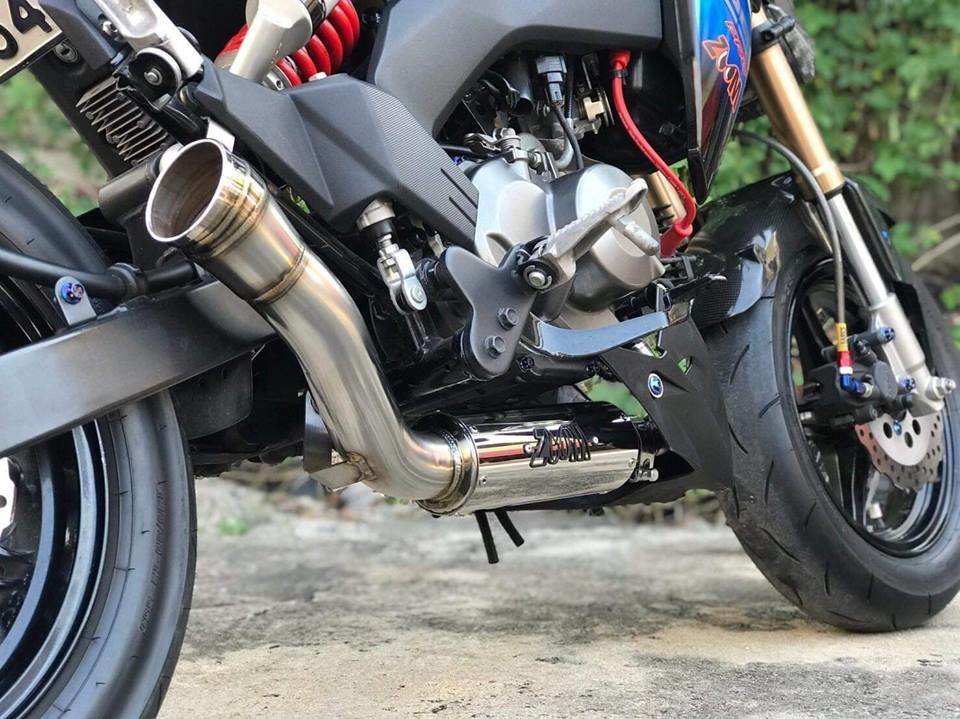 ZoOM Exhaust Brute Kawasaki Z125 Pro 2017-2026 Full System Low Mount
