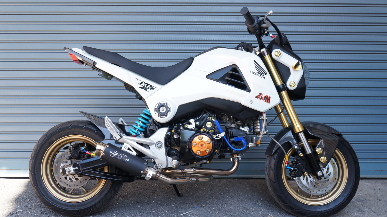 ZoOm Exhaust Honda Grom 125 MSX 125 Full System Black  LOOP 2013-2020 ALBK 2SLZ