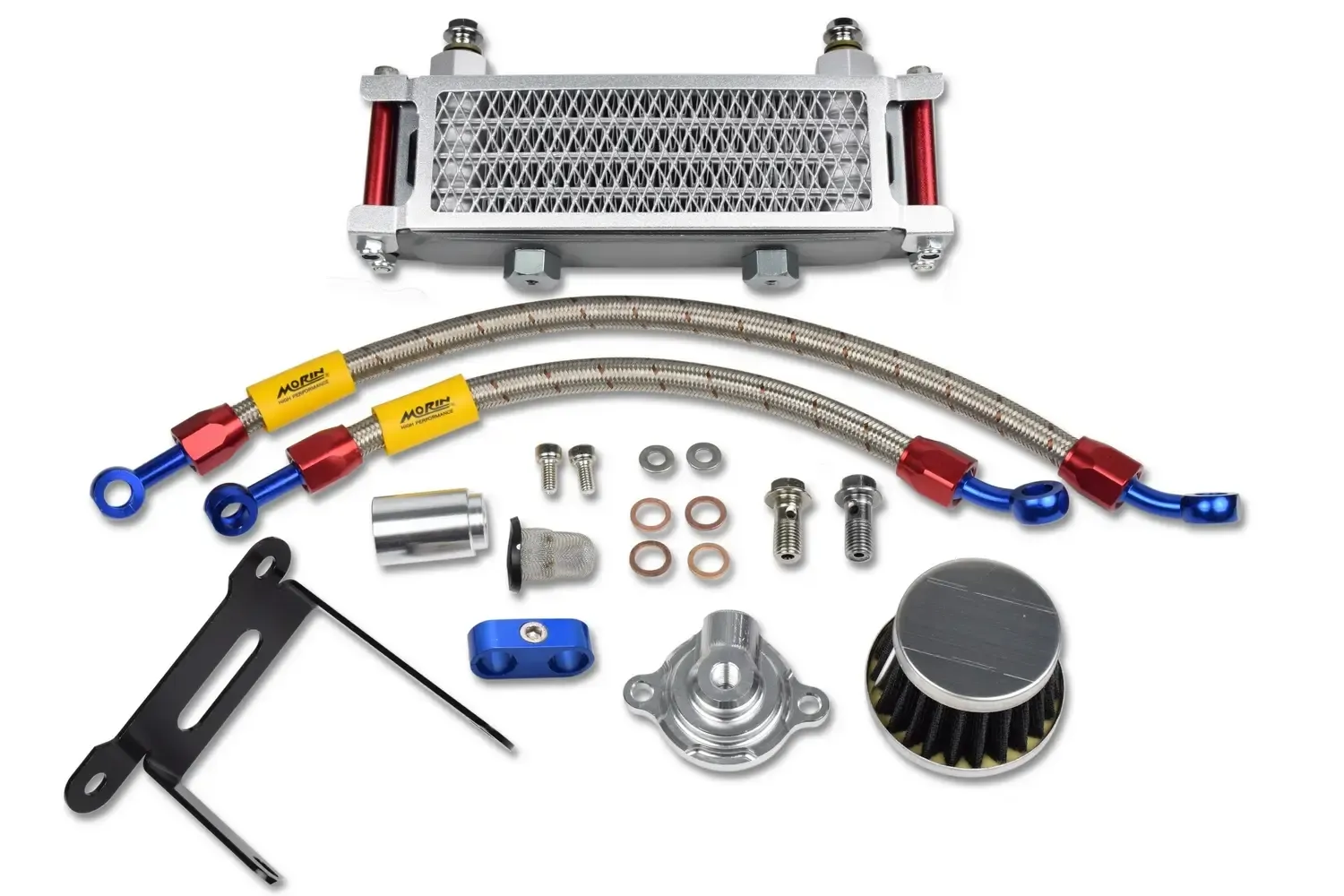 Custom Morin Racing Complete Oil Cooler Kit HONDA GROM 125 2022-2026 JC92