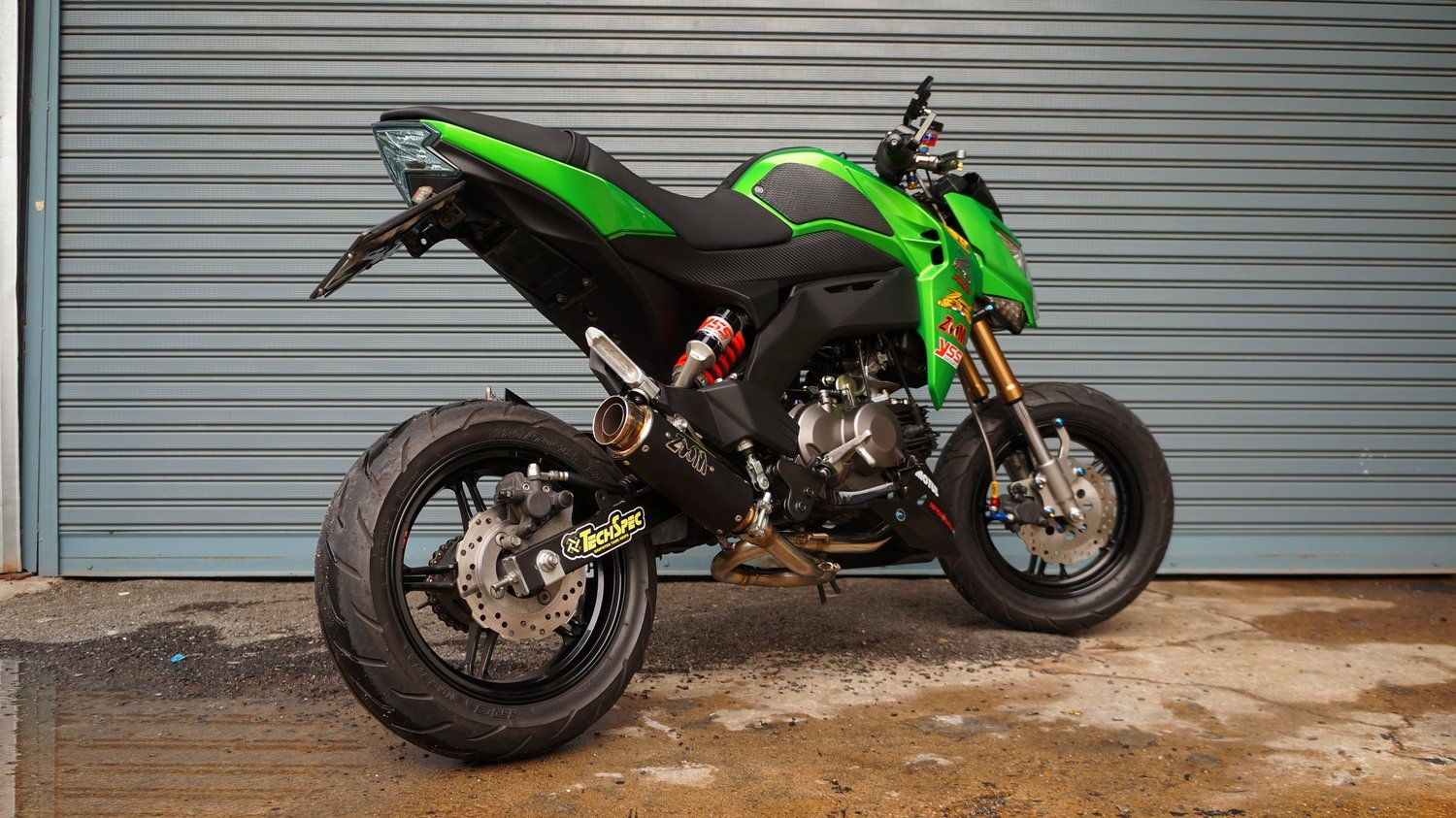 ZoOM LOOP Exhaust Kawasaki Z125 Pro 2017-2025 Full System Black 2SLZ