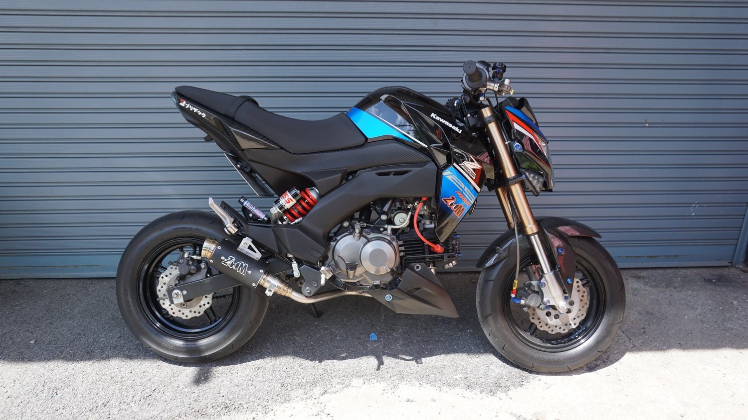 ZoOM Exhaust Kawasaki Z125 PRO Z 125 Pro 2017-2026 Z125PRO Z 125 Pro Full RACE System Black 2SLZ
