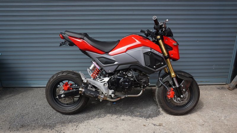 ZoOM Exhaust Honda GROM 125 MSX 125SF 2013-2020 Full System Straight Low Mount Black 2SLZ