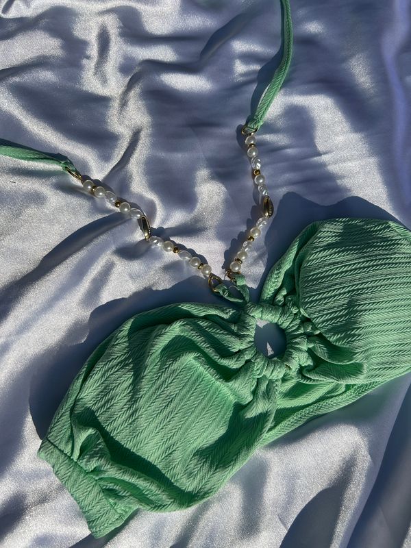 Pearl mint green top !