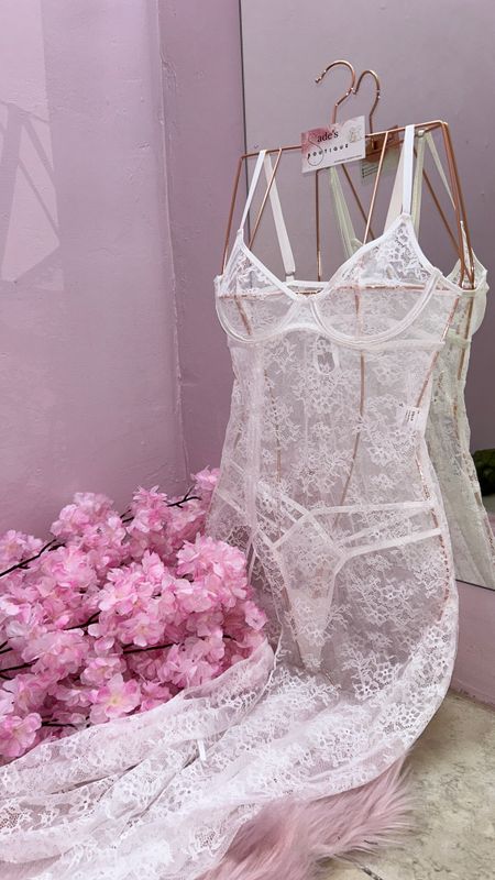 White bridal long dress set