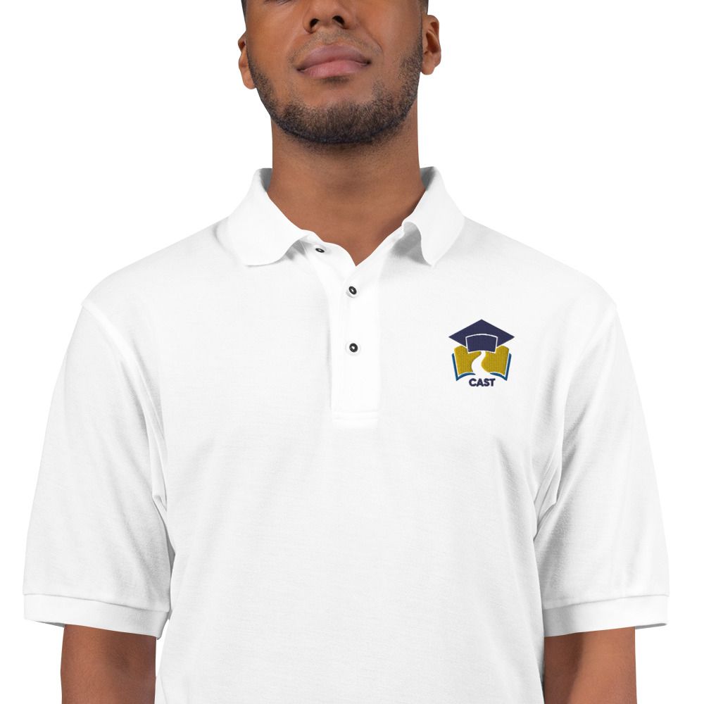 Men&#39;s Premium Polo - CAST (White &amp; Grey)