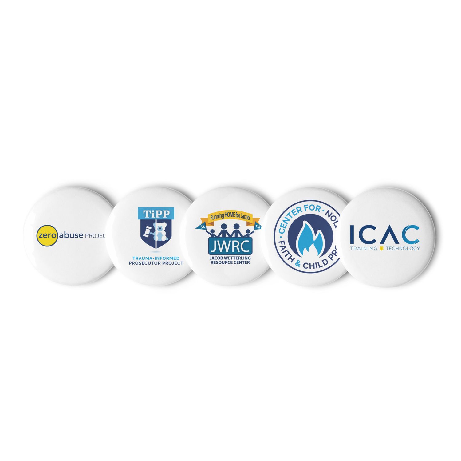 ZAP Set of Pin Buttons - ZAP, TiPP, JWRC, CFCP, ICAC
