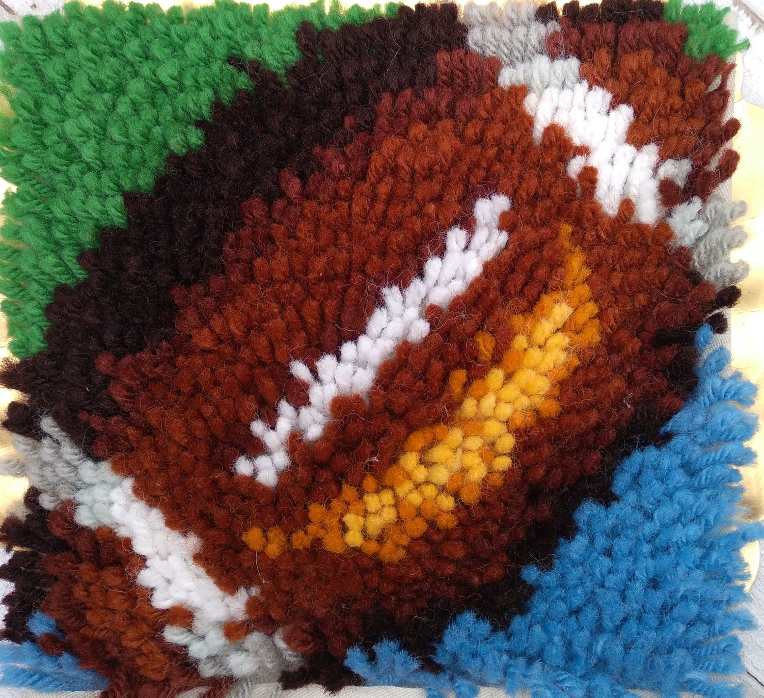 Baseball Latch &amp; Hook Rug