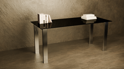 Tavolo Black Amber AISI Line - Eleganza in Acciaio e Design Moderno | Sampò Design