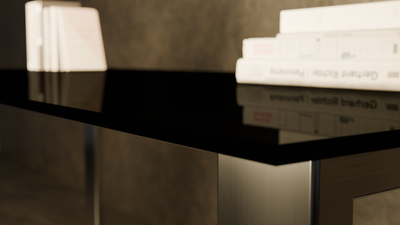 Tavolo Black Amber AISI Line - Eleganza in Acciaio e Design Moderno | Sampò Design