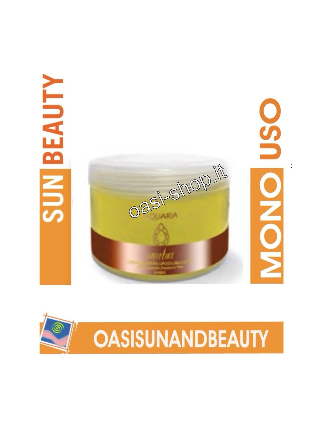 Barattolo aquaria ambra roial depilazione