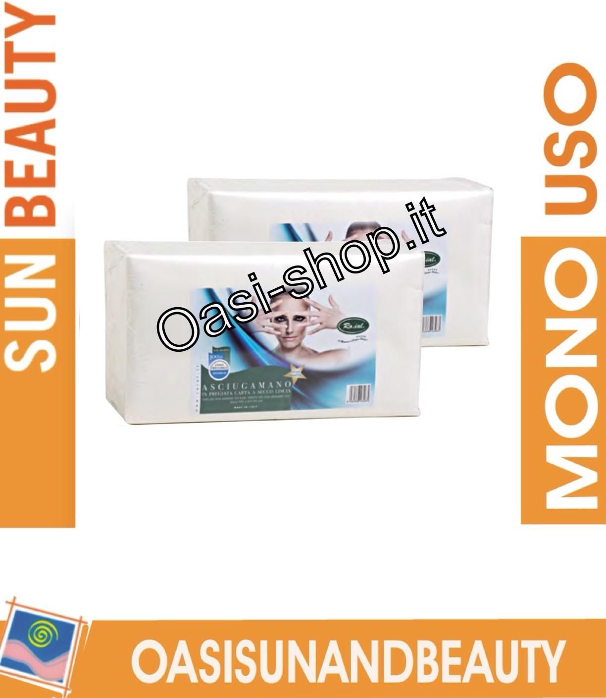 Asciugamano monouso qualità 5 stelle Ro.ial carta a secco liscio PN 40x70 100 pz