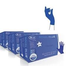Guanti ro.ial NITRILE blue senza polvere  100pz Taglia M
