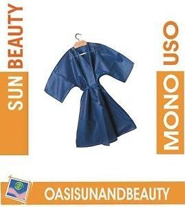 Kimono monouso estetico parrucchiere blu in tnt 10 pz