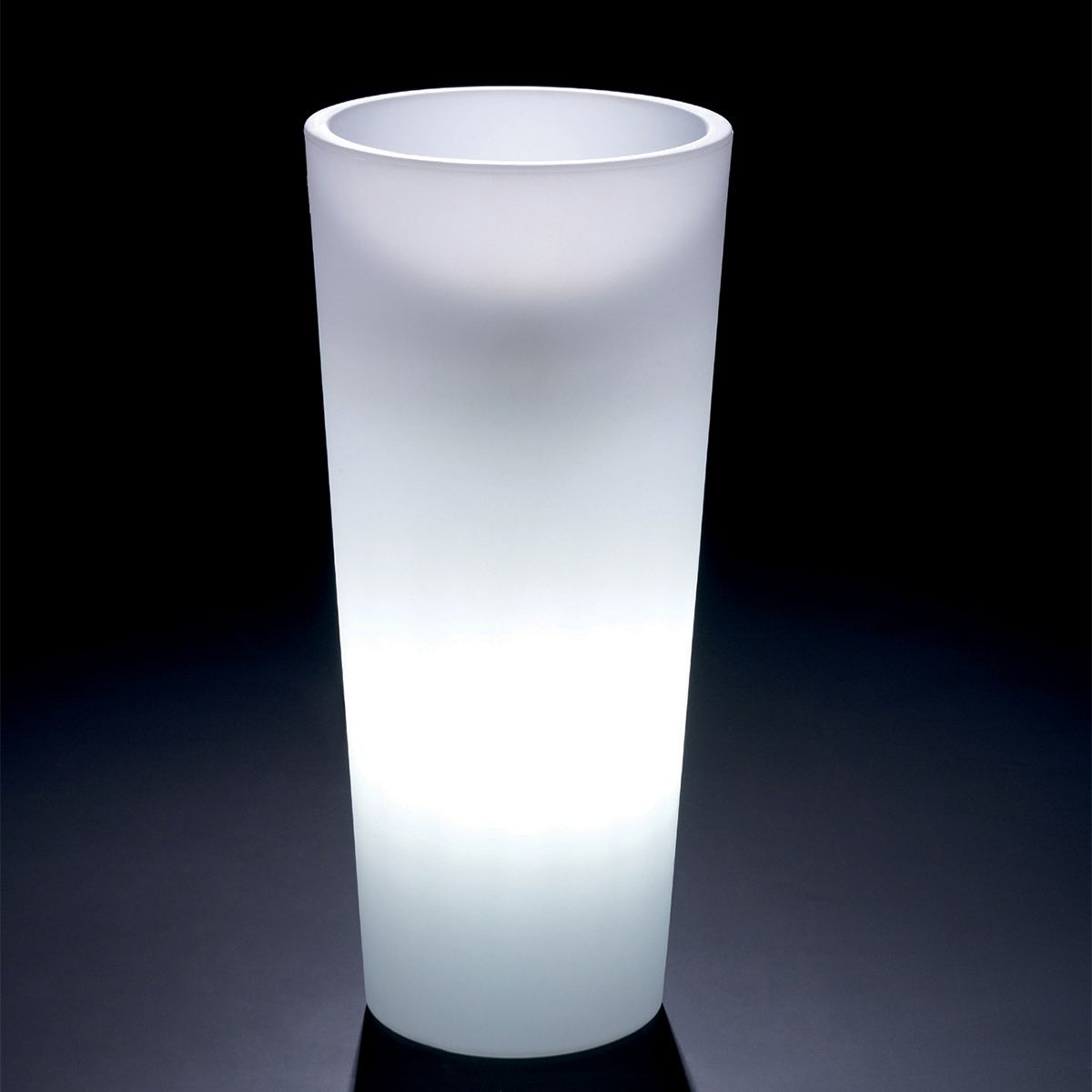 Cache-Pot Genesis Rotondo alto H 100 cm con luce LED OUTDOOR con cavo
