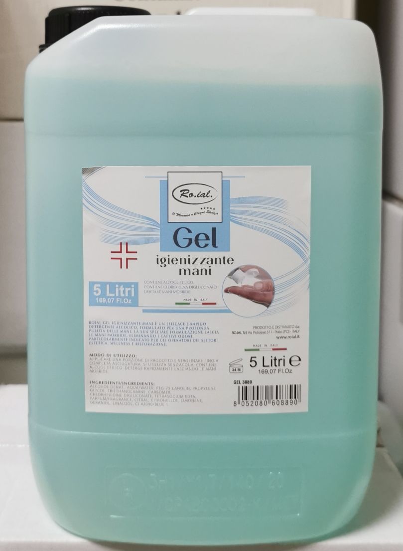 TANICA 5LT  alcool etilico 75% vol con Clorexidina Digluconato