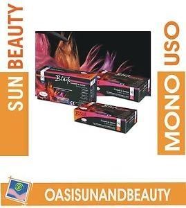 M Guanti in lattice-roial nero black non talcati confezione 50 pz