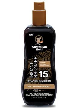 Australian Gold SPF 15 SPRAY GEL CON BRONZER Travel Size - 100 ML