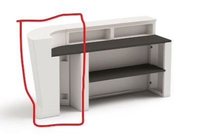 Ripiano angolo HPL 43 cm