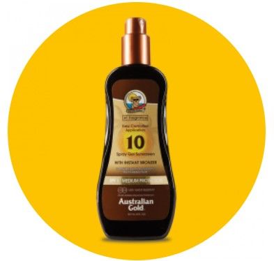 Australian Gold SPF 10 Spray Gel con effetto Bronze