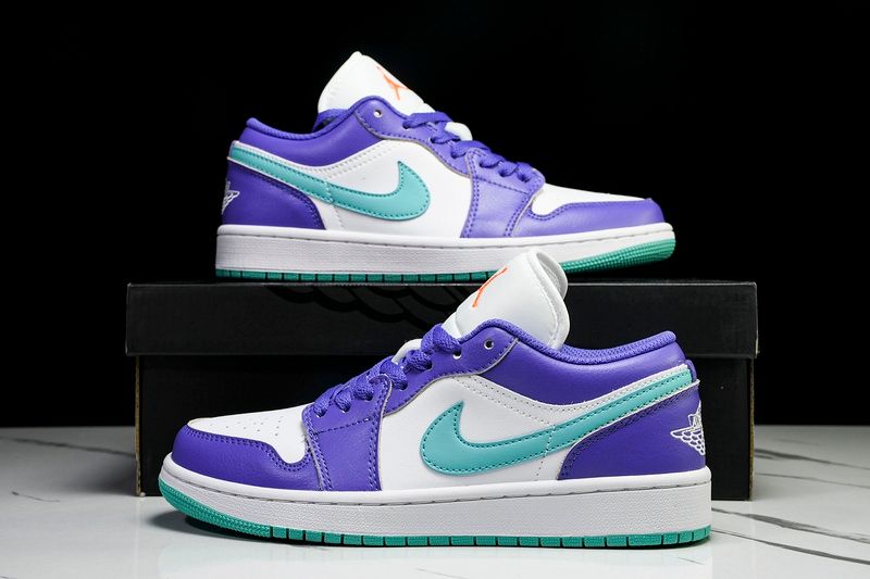 AIR JORDAN 1 LOW WHITE/BLUE/PURPLE
