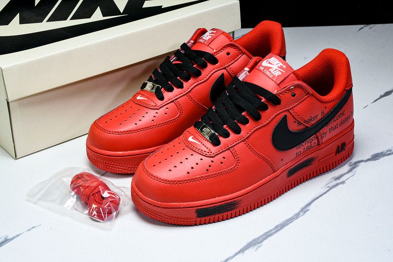AIR FORCE 1 07 LOW RED BLACK