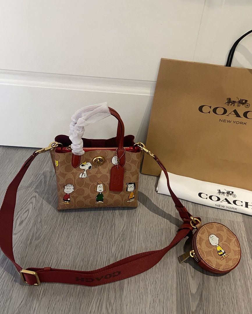 CO@CH X PEANUTS PRINT WILLOW TOTE