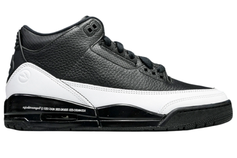 FRAGMENT DESIGN X AIR JORDAN 3 RETRO BLACK/WHITE
