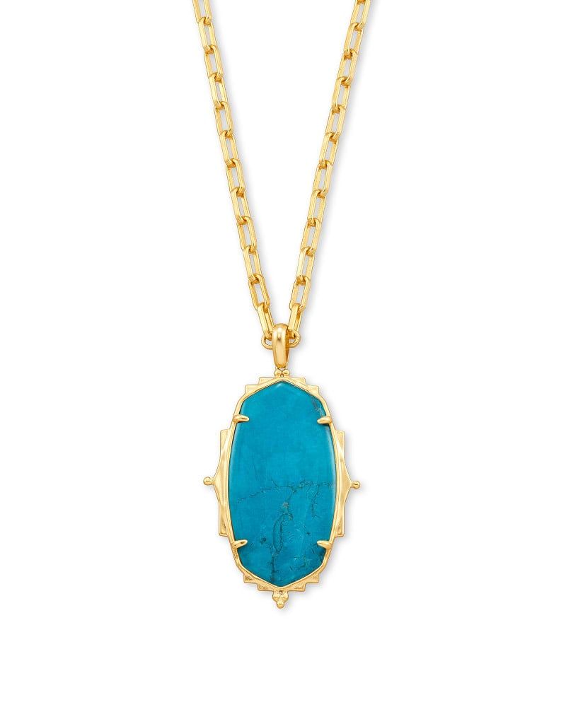 Baroque Ella Pendant Gold/Teal