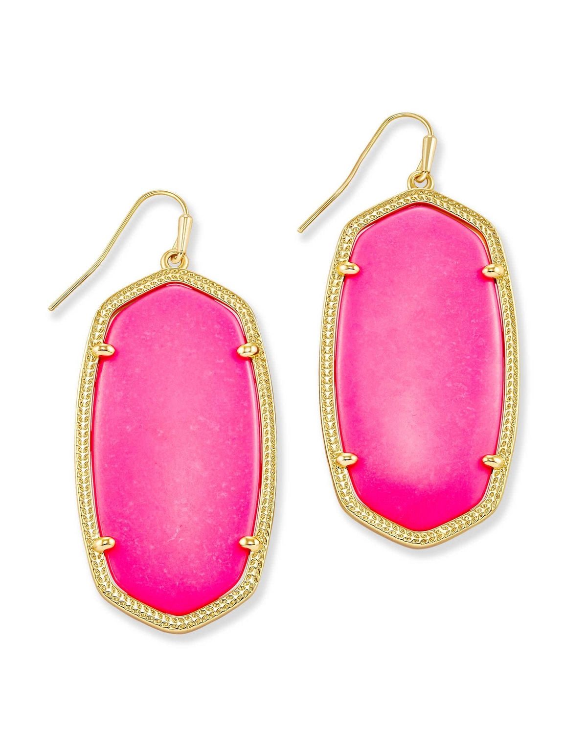 DANIELLE EARRING GOLD NEON PINK