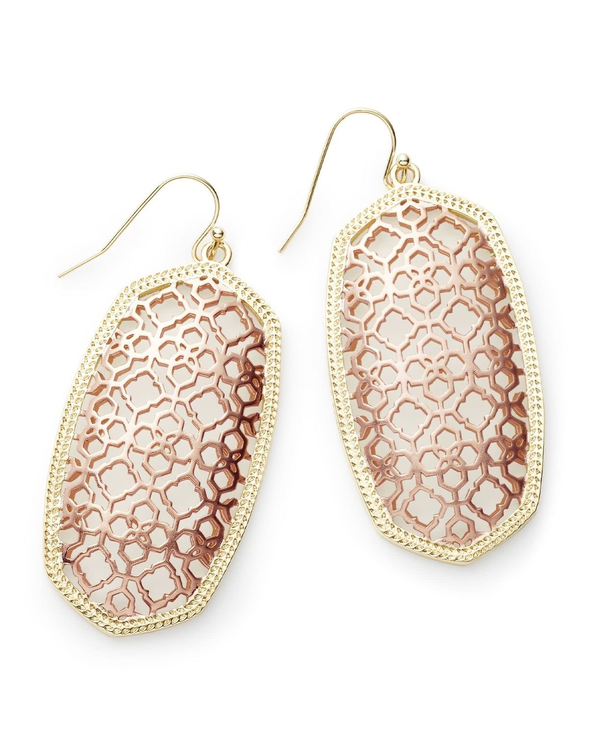 DANIELLE EARRING GOLD - ROSE GOLD FILIGREE