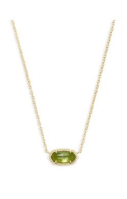 ELISA NECKLACE GOLD PERIDOT ILLUSION