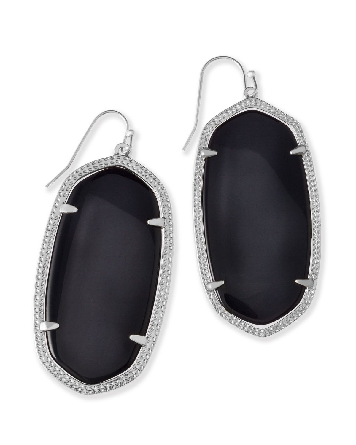 DANIELLE EARRING RHODIUM BLACK