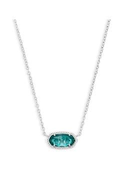 ELISA NECKLACE RHODIUM LONDON BLUE