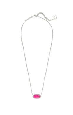 ELISA PENDANT NECKLACE RHODIUM AZALEA ILLUSION
