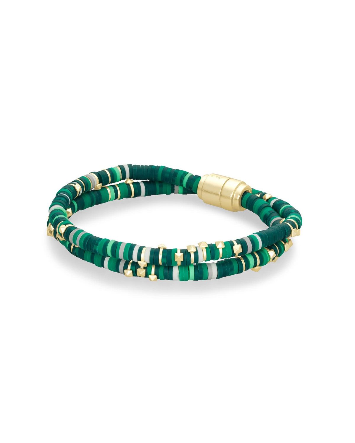 REECE WRAP BRACELET GOLD GREEN MIX