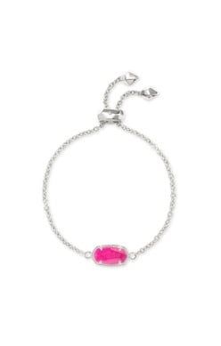 ELAINA DELICATE CHAIN BRACELET RHODIUM AZALEA ILLUSION
